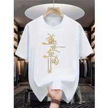 Luliana 1.kalite Baskılı Oversize T-Shirt Günlük Tişört Trend Moda ve Modern Stil Styel %100 Organik Pamuk Relaxed