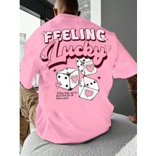 Luliana 1.kalite Baskılı Oversize T-Shirt Günlük Tişört Trend Moda ve Modern Stil Styel %100 Organik Pamuk Relaxed