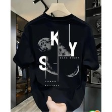 Luliana 1.kalite Baskılı Oversize T-Shirt Günlük Tişört Trend Moda ve Modern Stil Styel %100 Organik Pamuk Relaxed