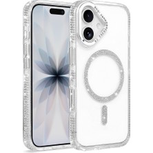 Adige Iphone 17 Kılıf Tera Taşlı Magsafe Kablosuz Şarj Özellikli