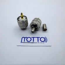 Motto RG58 Kablolar ile Uyumlu Uhf Erkek Sıkmalı Konnektör