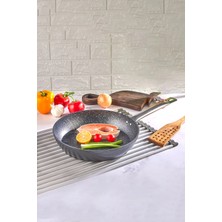 Polochef Galaksi Granit Tava Çelik Sap 26 cm Siyah