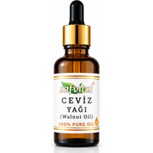 Safvital Ceviz Yağı Soğuk Pres 50 ml %100 Saf Doğal Bitkisel Cilt Saç ve Vücut Bakım Yağı Damlalıklı Premium Bakım Yağı