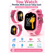 You Watch Sim Kartlı Çocuk Takip ve Telefon Özellikli Pembe Akıllı Saat