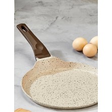 Polochef Granit Döküm Krep ve Gözleme Tavası 22 cm Krem