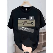 Luliana 1.kalite Baskılı Oversize T-Shirt Günlük Tişört Trend Moda ve Modern Stil Styel %100 Organik Pamuk Relaxed
