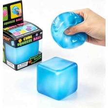 Nee Doh Nice Cube Mavi Renkli Anti Stres Yumuşak Sıkma Oyuncağı Stres Küpü Şeffaf Malzeme