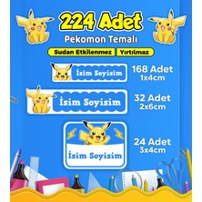 Sb Store Okul Kreş Kişiye Özel Isim Etiket Seti Pokemon Temalı - Model 692