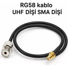 Motto RG58 Anten Uzatma Kablosu Uhf Dişi Sma Dişi Girişli Kablo Boyu 5mt