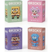 Sepexa Bricks 4'lü Mini Blok Oyuncak Seti -  Süngerbob, Squidward ve Sevimli Figürler Nano Yapım Parçaları (14+ Yaş Hobi ve Koleksiyon Serisi)