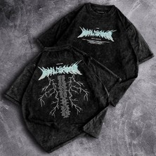 Luliana Baskılı Premium Kalite Yıkama Sokak Stili Oversize T-Shirt
