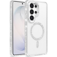 Adige Samsung Galaxy S26 Ultra Kılıf Tera Taşlı Magsafe Kablosuz Şarj Özellikli