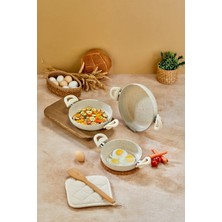 CookChef Classico Granit Sahan Set Krem 18-20-22 cm 3 Parça Bakalit Sap