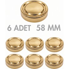 Milea 6 Adet Derin Gold Metal Ergo Bebek Mama Reçel Fıstık Ezmesi Kavanoz Kapağı – 58 mm (156 cc Kavanozlara Uyumlu)