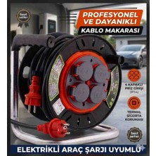 Srcelektronik Araç Şarjı Uyumlu 3x2.5 mm Ttr (Hes Veya Öznur Kablolu) Makara Sarim IP54 - Uyumlu Halojen Fre Erkek Fişli Uzatma