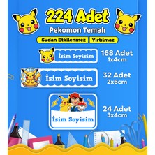 Sb Store Okul Kreş Kişiye Özel Isim Etiket Seti Pokemon Temalı - Model 690