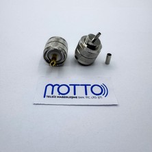 Motto RG316 Kablolar ile Uyumlu Uhf Erkek Sıkmalı Konnektör