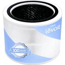 Levoit Levoıt Core 200S Hava Temizleyici Yedek Filtre, 3'ü 1 Arada Filtre, Yüksek Verimli Aktif Karbon, Core 200S-RF, Beyaz