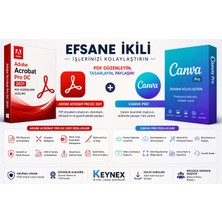 Adobe Acrobat Pro Dc 2021 + Canva Pro Tasarım ve Pdf Paketi