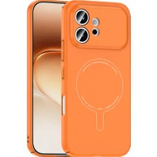 Zenith Works Honor 600 5g Kılıf M-Safe Şarj Özellikli Kamera Korumalı Znth Elio Sert Pc Kapak - Turuncu