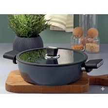 Polochef Vista Seramik 26 cm Kapaklı Basık Tencere
