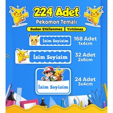 Sb Store Okul Kreş Kişiye Özel Isim Etiket Seti Pokemon Temalı - Model 699