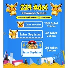 Sb Store Okul Kreş Kişiye Özel Isim Etiket Seti Pokemon Temalı - Model 695
