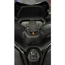 Yamaha Xmax 250-300 (2018-24) Sf Karbon Şarjlı Wireless Telefon Tutucu