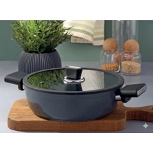Polochef Vista Seramik 24 cm Kapaklı Basık Tencere