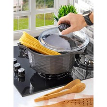 Polochef Crystal 24 cm Derin Granit Döküm Tencere Yapışmaz Taban
