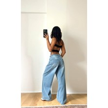 Aida Fashion Bağcıklı Baggy Jeans