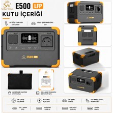 E500LFP 600W | 576WH | Lifepo4 | Ups Destekli | Wifi Bluetooth Kablosuz Şarj Taşınabilir Güç Istasyonu