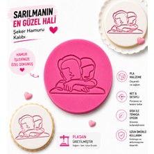 Studio Aslan Design Baba Sevgisi Şeker Hamuru Kalıbı | Baba ve Çocuk Fondant Kalıbı | Babalar Günü Pasta ve Kurabiye Süsleme Mührü | Pla 3D Baskı Kalıp
