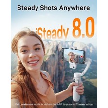 Esplendor Isteady V3 Gimbal Akıllı Telefon, Yükseltilmiş 3 Eksenli Gimbal Stabilizatör, Manyetik Aı Izleyici, Çıkarılabilir Kontrolör, Entegre Genişletilmiş Direk ve Tripod, Canlı Yayın Için Katlanabilir