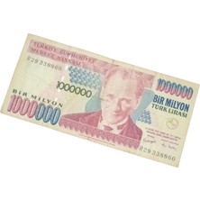 7. Emisyon 1.000.000 Türk Lirası Eski Koleksiyon Kağıt Para. Eski Para.  Antika Para.  Darpane Hobi Hediye Antika Darpane