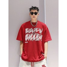 Luliana Baskılı Premium Kalite Yıkama Sokak Stili Oversize T-Shirt