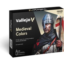 Vallejo 70142 8X18 Ml. Medieval Colors, Model Color Serisi Model Boyası Seti