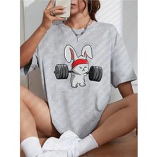 Luliana Baskılı Premium Kalite Yıkama Sokak Stili Oversize T-Shirt