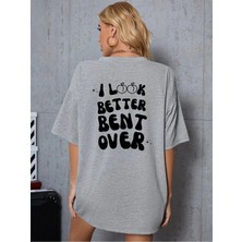 Luliana Baskılı Premium Kalite Yıkama Sokak Stili Oversize T-Shirt