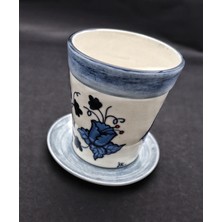 Muguetarts %100 El Işçiliği Çini Saksı H.10CM.