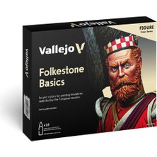 Vallejo 70101 16X18 Ml. Folkestone Basics, Model Color Serisi Model Boyası Seti