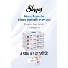 Esplendor Çamaşır Suyu Katkılı 200 Yaprak Yüzey Temizlik Havlusu ve Pamuk
