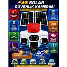 Okam Premium 337S 4g Sım Kartlı Solar Güvenlik Kamerası | 7/24 Kayıt | Hareket Algılama | Renkli Gece Görüşü | Sesli Siren