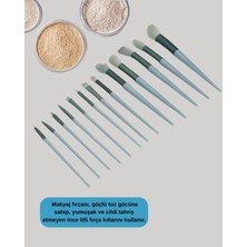 My Best Store Toz ve Krem Ürünler Için Güçlü Tutucu Yumuşak Kıllı Makyaj Fırça Takımı 13 Parça
