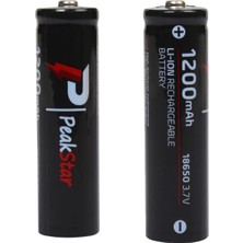 My Best Store Orjinal 3.7 V 1200 Mah Şarj Edilebilir 18650 Turbo Model Li-Ion Şarjlı Pil