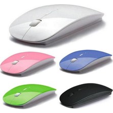 My Best Store Ultra Ince USB Bilgisayar Pc Dizüstü Masaüstü Kablosuz Mouse (Beyaz)
