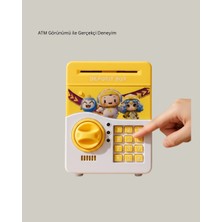 My Best Store Atm Tasarımlı Sarı Işıklı Sesli Elektronik Kumbara