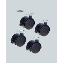 My Best Store Kilitli 4 cm Tekerlek Ayak 4’lü Set Zemin Koruyucu