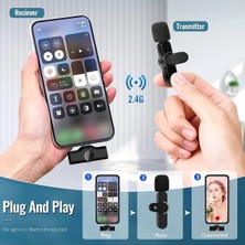 My Best Store Lightning Girişli Iphone Uyumlu Ikili Kablosuz Yaka Mikrofonu Youtube Facebook Tiktok Vlog