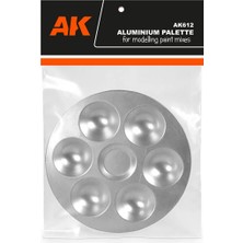 Ak Interactive Ak 612 6 Gözlü, Yuvarlak Aliminyum Boya Paleti